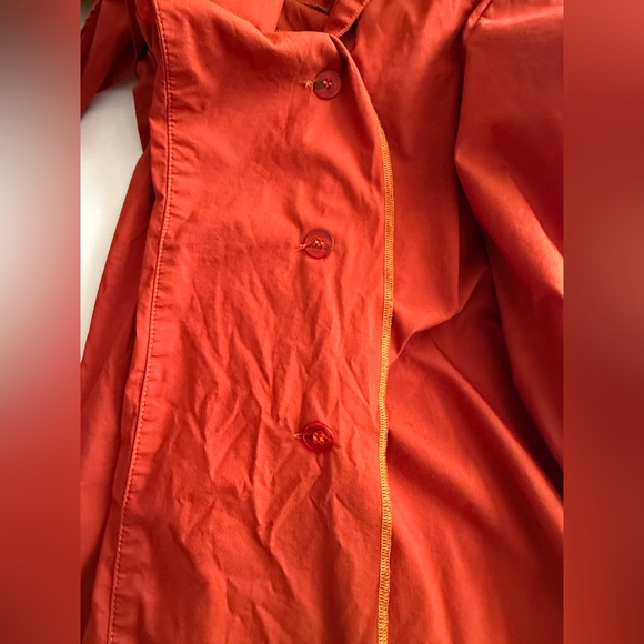 New York & Company Vibrant Red Orange Wrap Dress - Picture 9 of 10